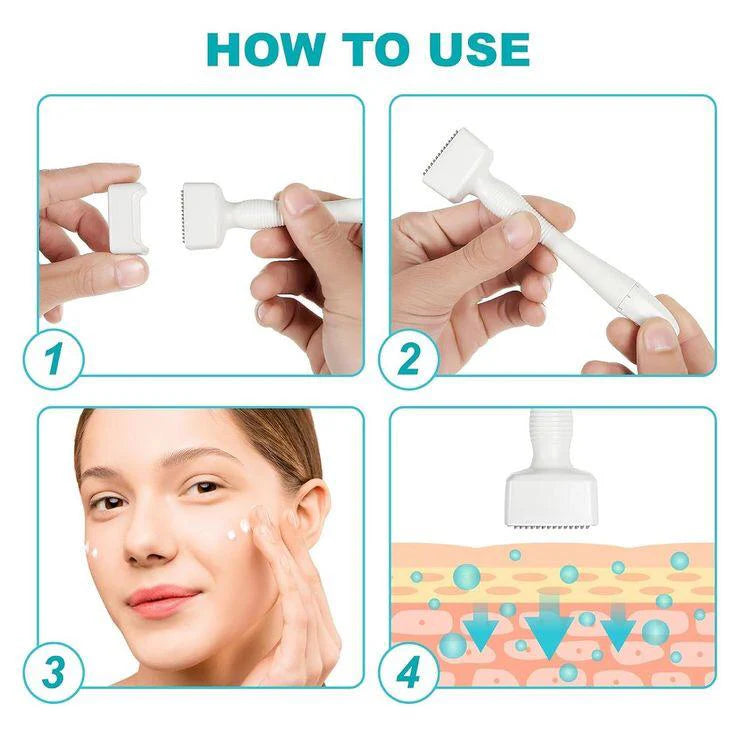 Derma Stamp Roller – 140 Titanium Microneedles for Skin.
